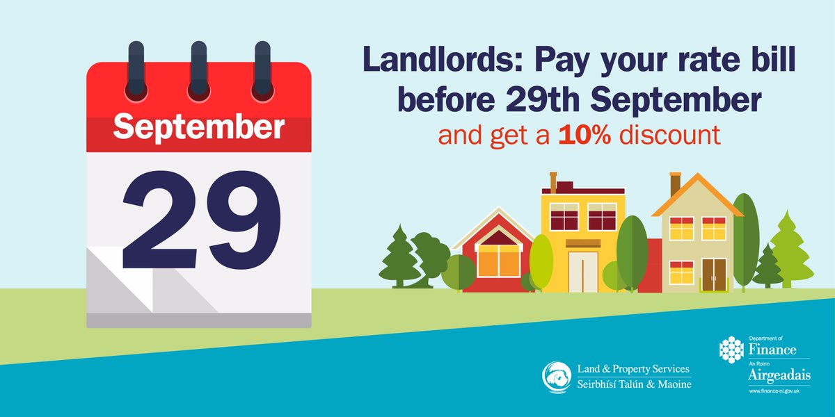 dptfinance's tweet image. Rates allowance deadline for landlords fast approaching finance-ni.gov.uk/news/rates-all… #ratepayers