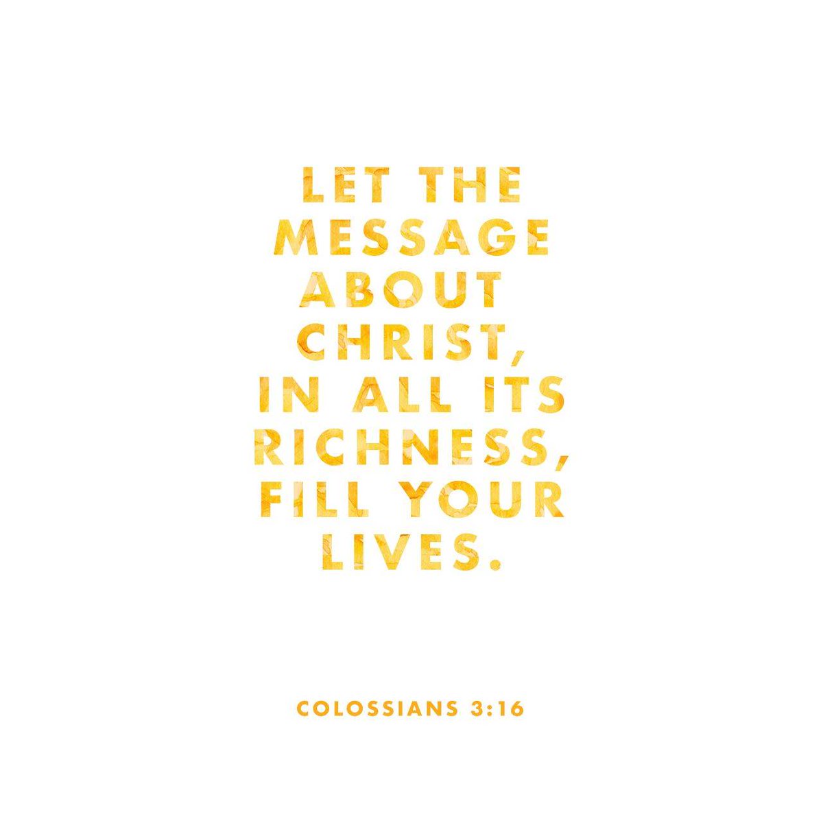 thepointIN's tweet photo. Colossians 3:16 NIV

#VOTD https://t.co/kG2K6HeO4k