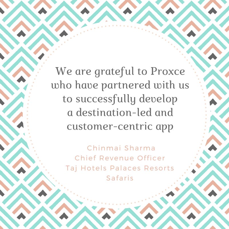 proxce's tweet photo. Our partners in India, @TajHotels have something to say #TechTalk  #TransformationTuesday https://t.co/xw3xk9ZsnE