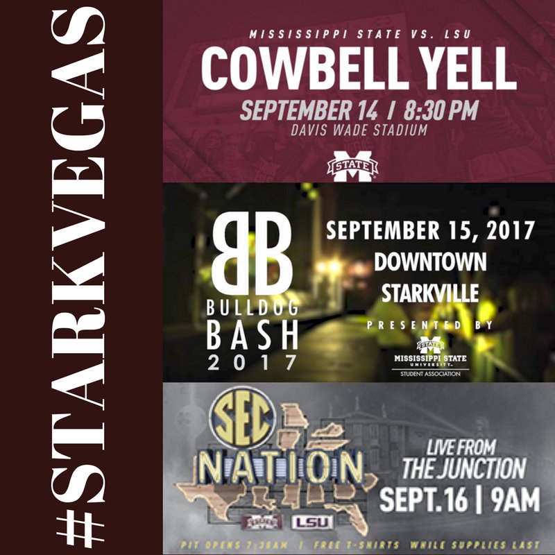 ☔️Happy (rainy) Tuesday, BULLDOGS! Don't let this weather bring you down... we have an EPIC weekend coming up in #starkvegas! 🔔🎼🏈