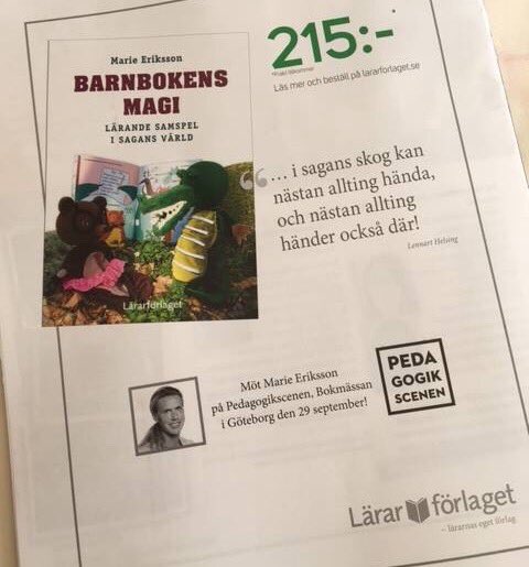 Nu är det spännande. På måndag får jag äntligen bläddra i boken jag arbetat med så länge.
#pedagogikscenen #Lärarförlaget