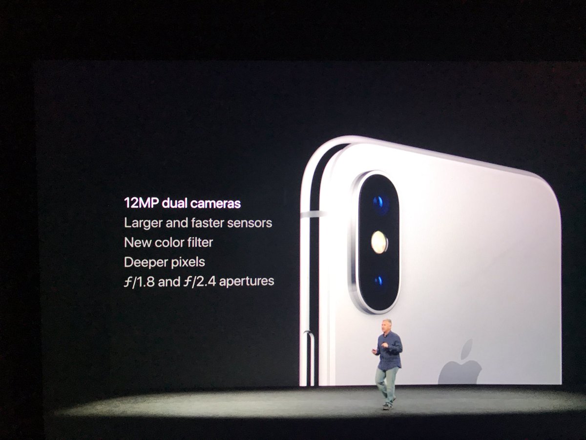 techr_r's tweet image. Cameras of iPhone X #appleevent
