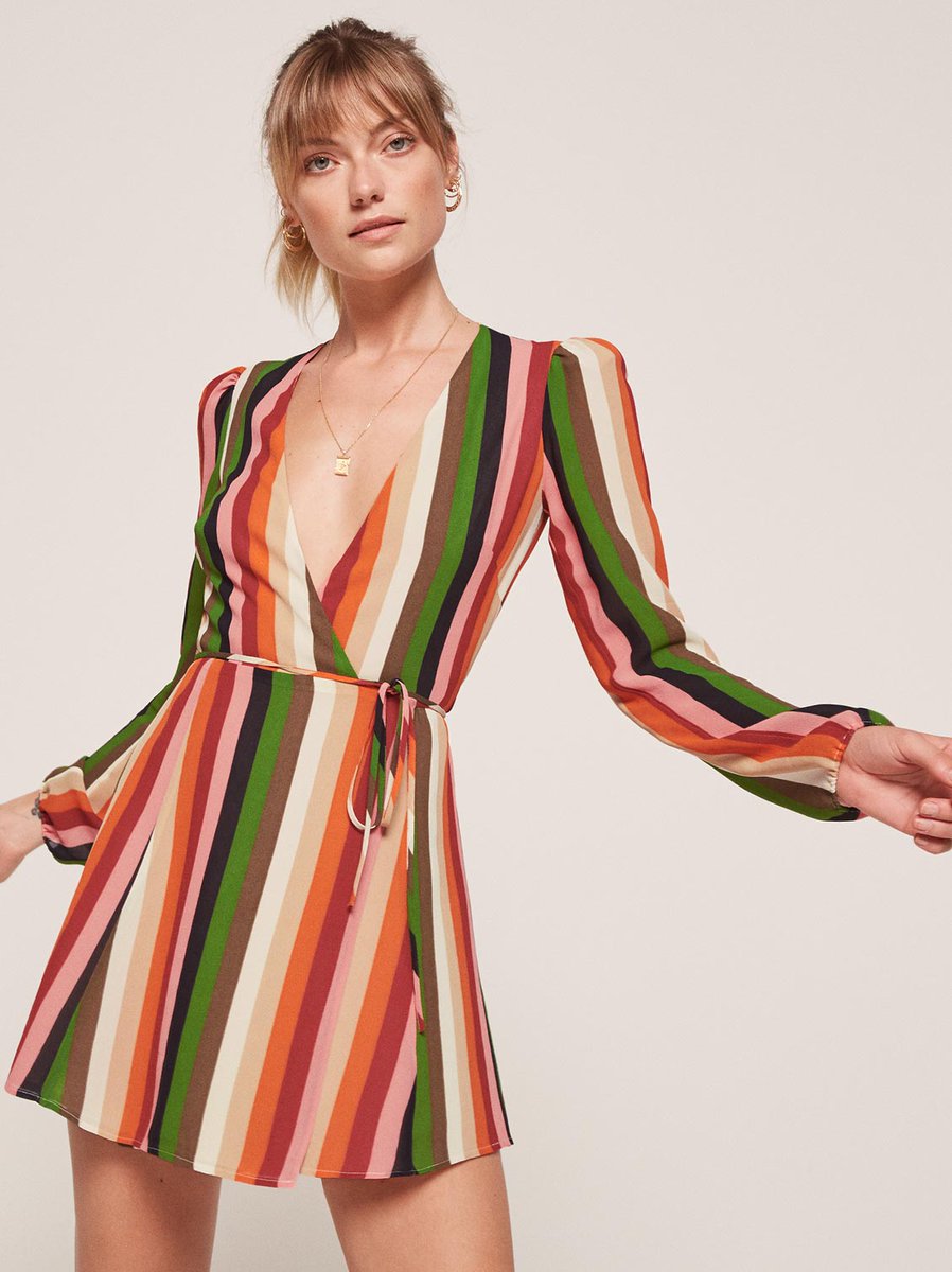 reformation rainbow dress