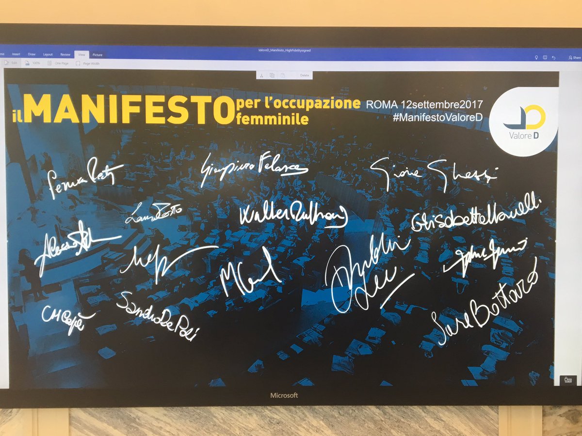LauraTosto's tweet photo. Anche @datacontact_it tra i firmatari del Manifesto per l'occupazione femminile di @ValoreD. Non solo un simbolo, ma un vero impegno! https://t.co/tL8s5Vwfkr