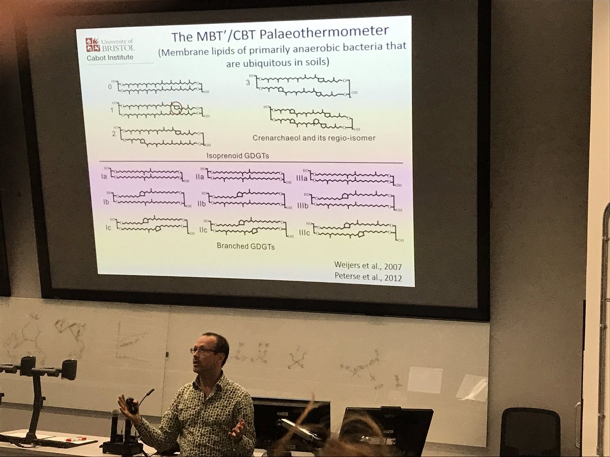 sindiarocks's tweet photo. Pancost enthusiastically talks about expanding his paleothermometer toolbox #PACS2017 @rpancost https://t.co/UQ56j6ifai
