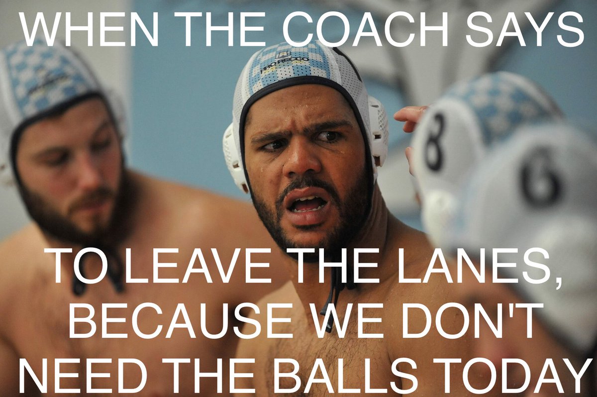 Quando il Mister dice di lasciare le corsie perché oggi non servono i Palloni 🤦🏾‍♂️🏊🏾
#WeAllKnowThisFeeling
#WaterpoloLife
#PreSeason