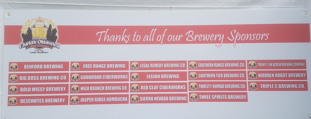 Thanks again to all of our #BrewerySponsors for contributing awesome #craftbeer &amp; #craftcider to #cltoktfst18