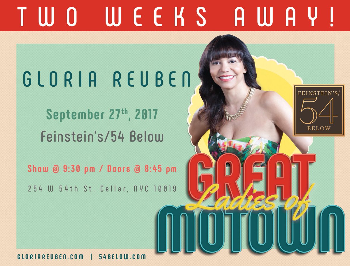 Glo_Reuben's tweet image. Join me 9.27.17 @54Below for much needed fun &amp;amp; great music!  Tix: 54below.com/events/gloria-…   #Feinsteins/54Below #NYC #MusicHeals #WomenRock