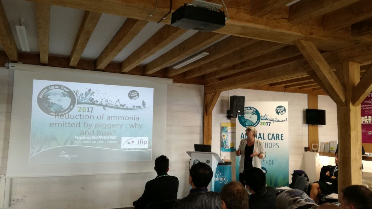 olmixgroup's tweet photo. Then, Nadine Guingand, from the IFIP France, shared the presentation ‘Ammonia impact in pig farms nadine guingand’. #BAT2017 https://t.co/L91N27JXjp