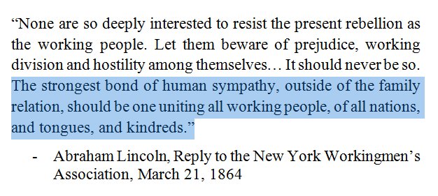 karpmj's tweet photo. The truth about 19th century America is that its greatest leader was closer to Marx than Bannon https://t.co/gXtOiSafTR