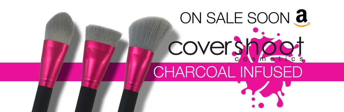 CovershootCos's tweet photo. @CovershootCos  COVERSHOOT CHARCOAL INFUSED BRUSHES - SLANTED BRUSH, POWDER BRUSH &amp; FOUNDATION BRUSH - AVAILABLE TO BUY ON AMAZON VERY SOON. https://t.co/wHRRZ1YFCI