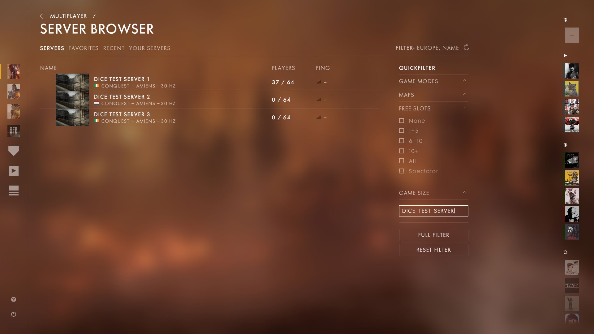 Battlefield Bulletin on X: REPORT: DICE is still working on getting  Operations to work with the Server Browser. No promises, no ETA yet.  Fingers crossed #BF1.  / X