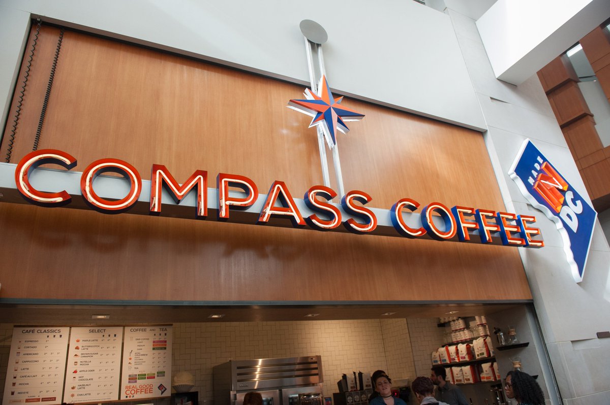TheEventsDC's tweet photo. Fuel up with a cup of ☕ right at @CompassCoffeeDC inside the #WEWCC! They are open until 1pm today! #madeinDC https://t.co/COUykDtayW