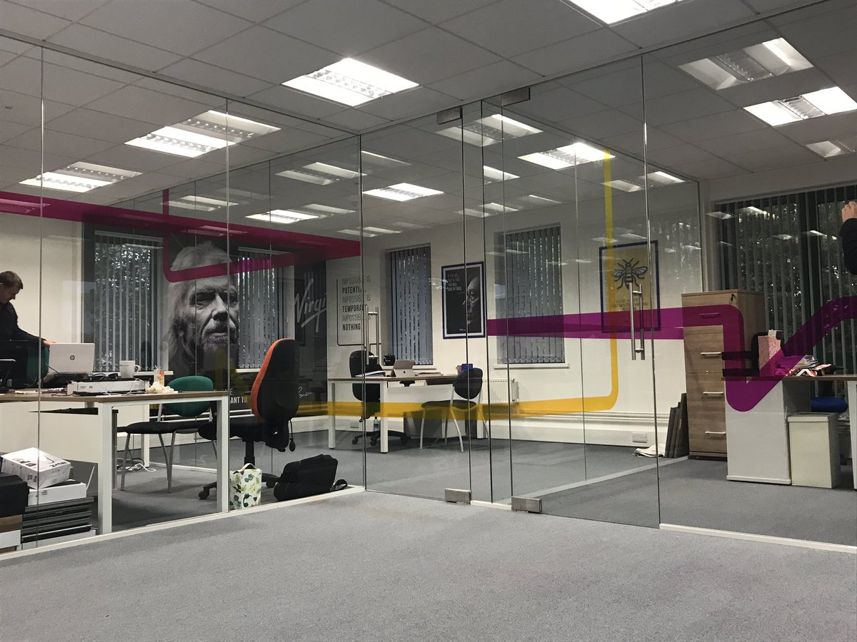 Inspiring new office design featuring a legend of business <a href="/richardbranson/">Richard Branson</a> to motivate our CEO <a href="/DannyMIDSimpson/">Danny Simpson</a> #leadership