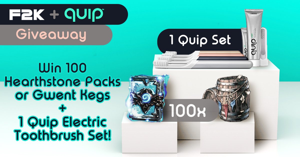 Fade2Karma's tweet image. For this weeks #giveaway we&apos;re partnering with @getquip! Good luck everyone!

RT, Enter, WIN: f2k.gg/giveaways