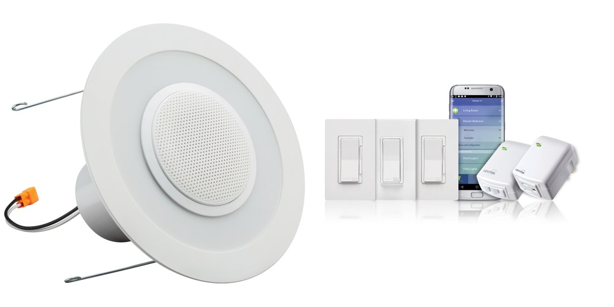 IntHomeComp's tweet image. #2017LFT winners in the connected lighting category include @AcuityBrands Bluetooth speaker light & @Leviton DecoraSmart