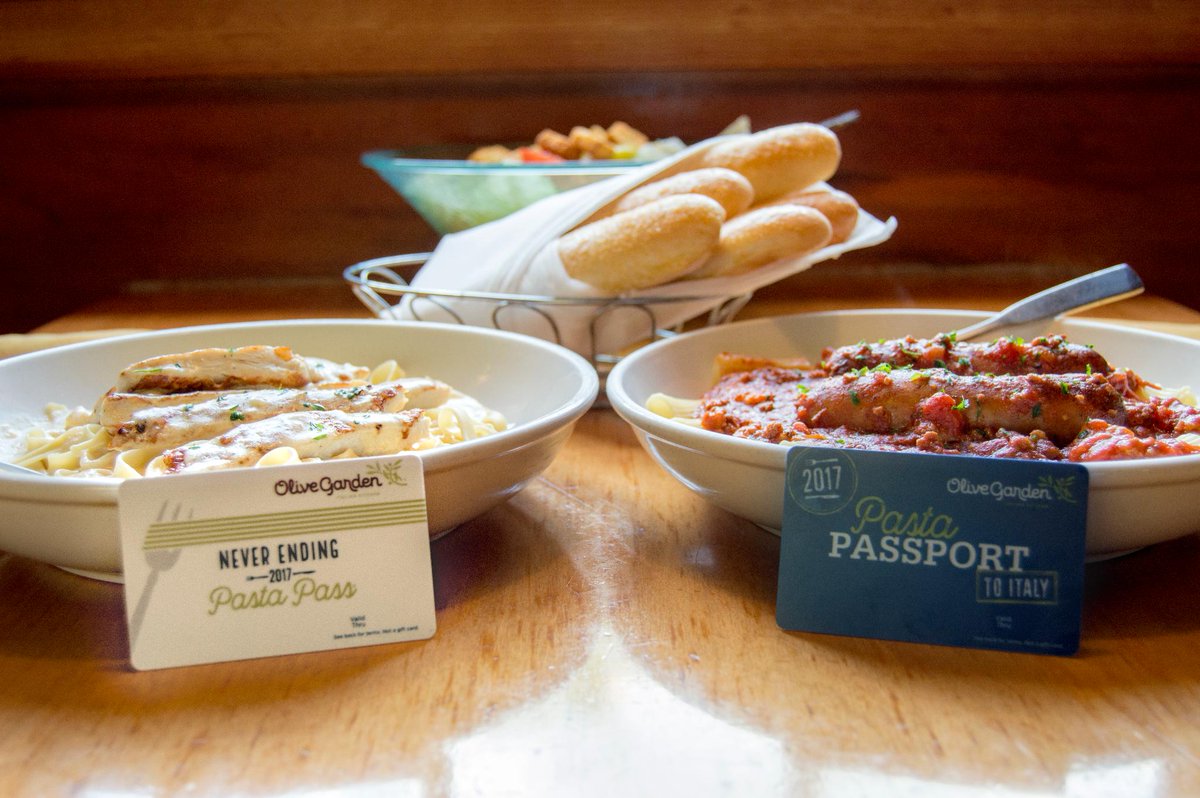 It's back—get ready for endless pasta with your very own Pasta Pass this year—on sale Thursday! bit.ly/2vSszEs