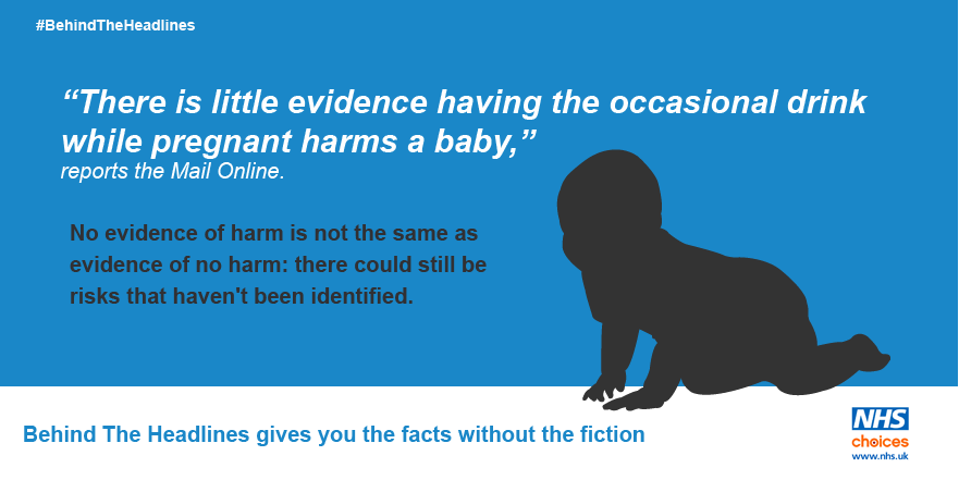 NHSuk's tweet photo. No change to alcohol guidelines for pregnancy. More from #BehindTheHeadlines: https://t.co/fU2J0gfrqn https://t.co/AhPT2igPhd