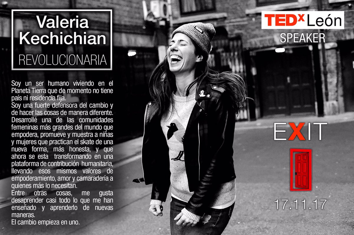 ValKechichian's tweet photo. I've been invited to give my second @TEDx. For real. What is life.

Gracias @TEDxLeon, nos vemos el 17.11!
Gracias @rogercasas &amp; Ernesto! https://t.co/DiM93TDmgb