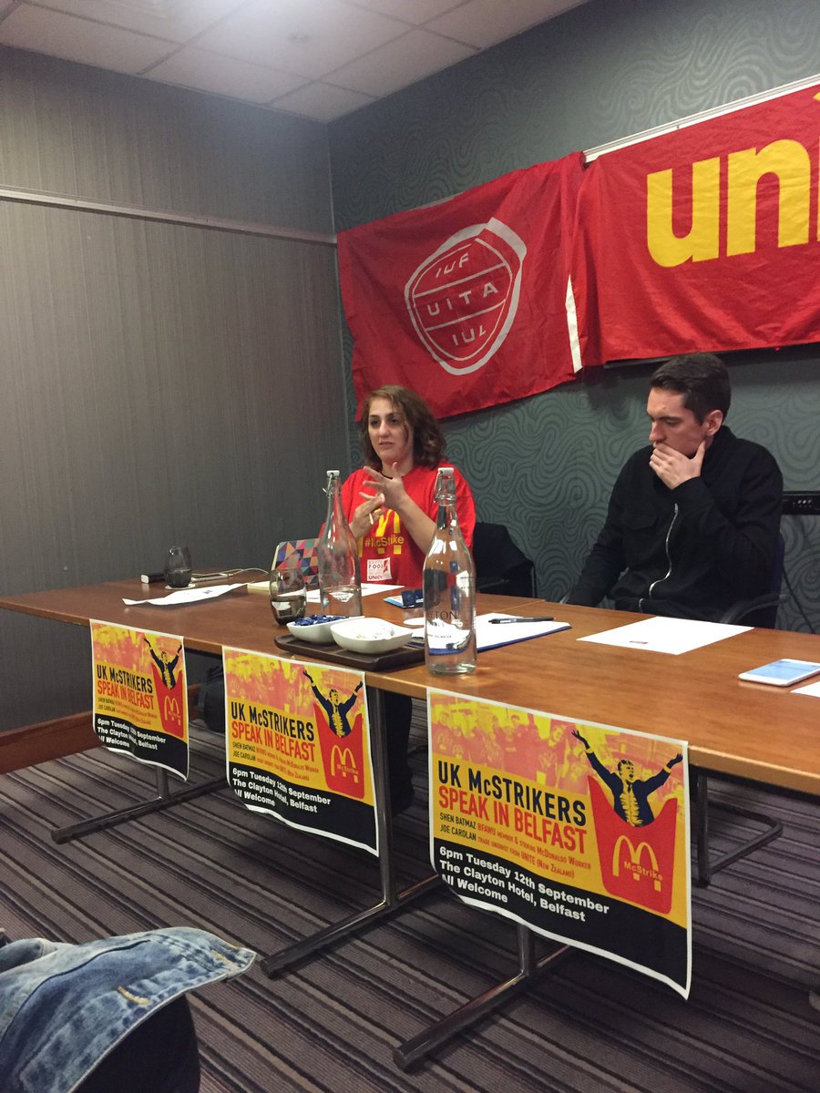 Shen Batmaz talks of the "incredible bravery" of the strikers from McDonalds on 4th Sep #McStrike #McSolidarity <a href="/FastfoodRights/">The McStrike!</a>