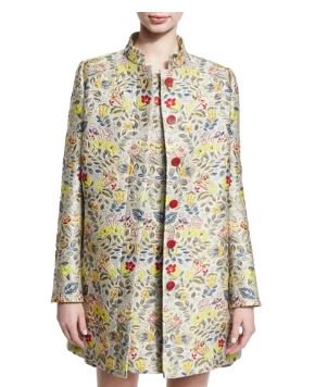 Zac_Posen's tweet photo. Shop the #ZacPosen floral jacquard short-sleeve cocktail dress &amp; car coat exclusively @NeimanMarcus #ONLYATNM 
https://t.co/AYQXR4dGDz https://t.co/5nI6GG2w9C