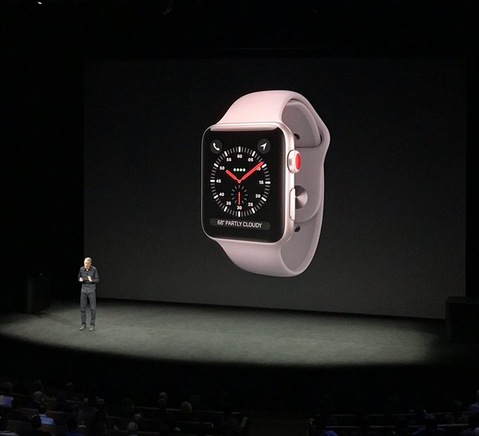 Apple Watch Series 3: now with cellular wireless. That red dot on the Digital Crown might take some getting<a href="/tag/tnw2019"class="tags"><span>#tnw2019</span></a>