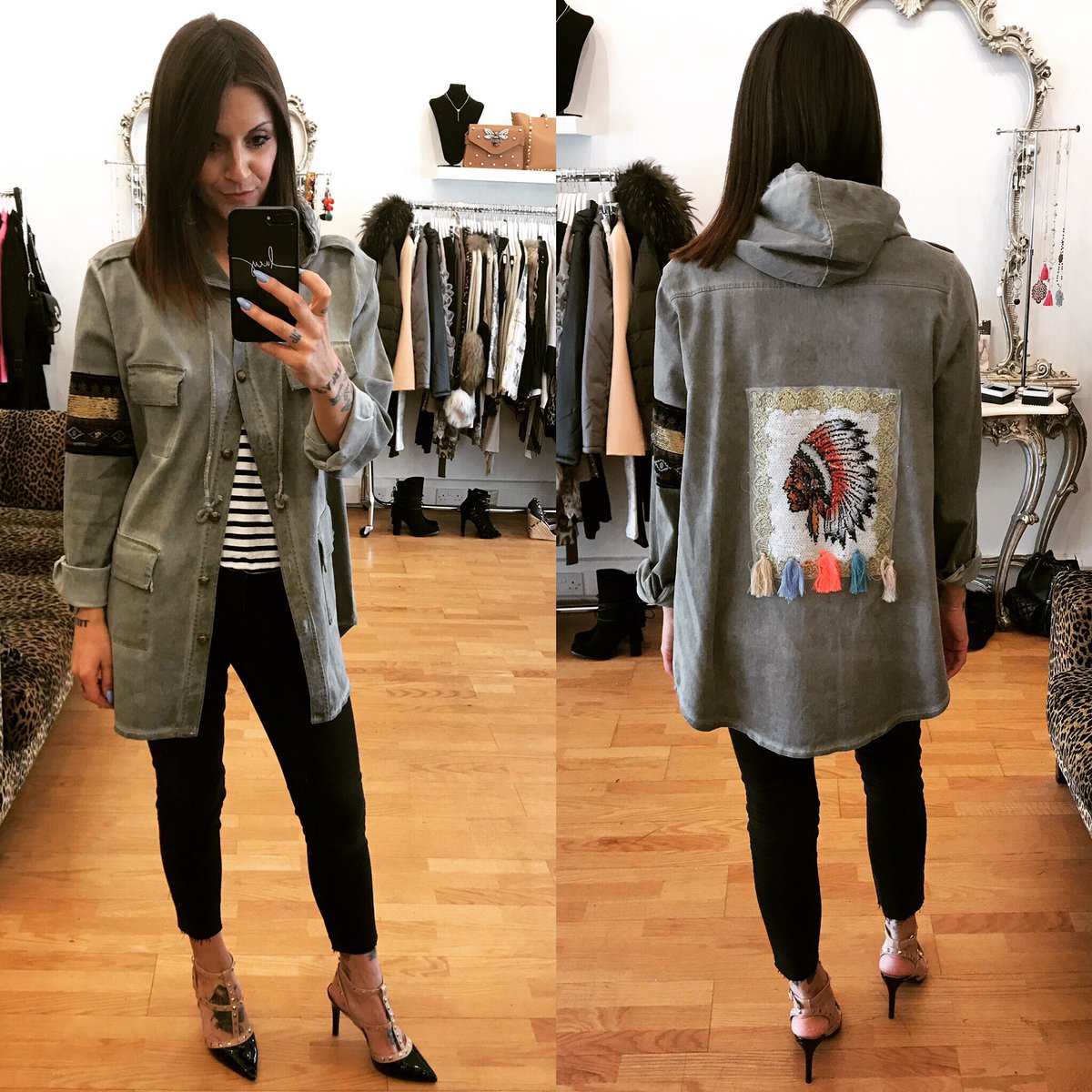 OaksBoutique's tweet photo. #Khaki #Queen...💁🏻👑 (£85) #tuesday #ootd #fashionista #wiwt #fbloggers #leeds #boutique #newcollection #shopping #winter #glam https://t.co/q2opzBE0fN