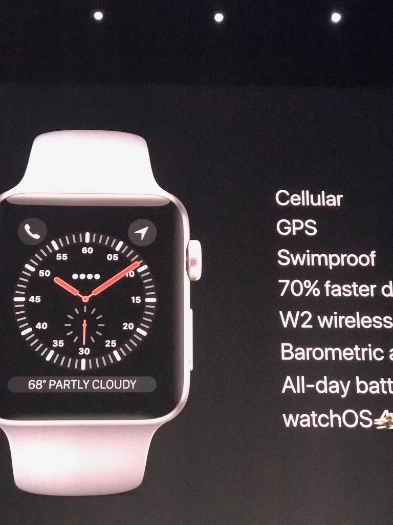 marceloclaure's tweet photo. New #AppleWatch Series 3 with cellular is gorgeous! @Sprint customers are going to LOVE it! #AppleEvent https://t.co/27UWq3CjNE