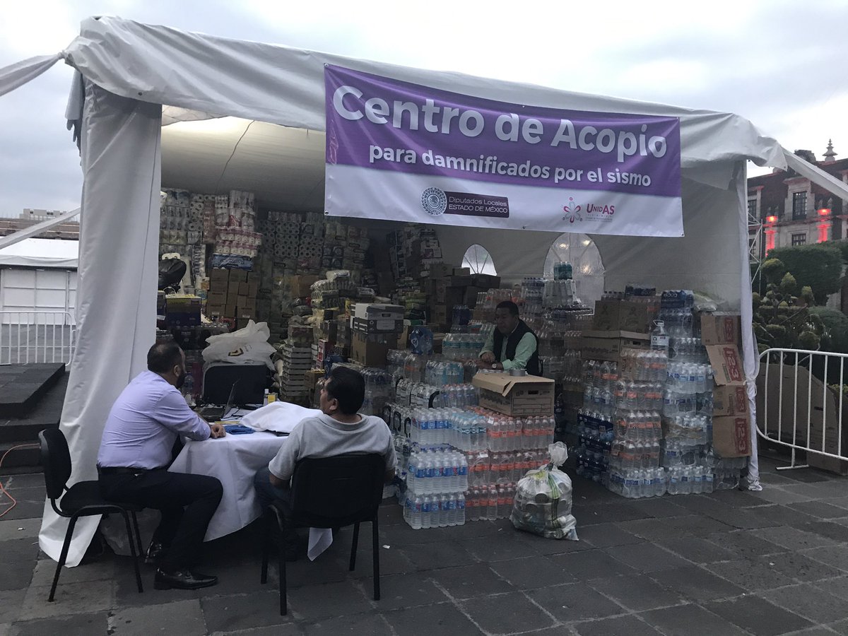JuanZepeda_'s tweet photo. ¡Buen Martes! Acérquense al Centro de Acopio de la @LegisMex, seamos solidarios con los ciudadanos afectados en #Oaxaca y #Chiapas https://t.co/isr0tSrRKp