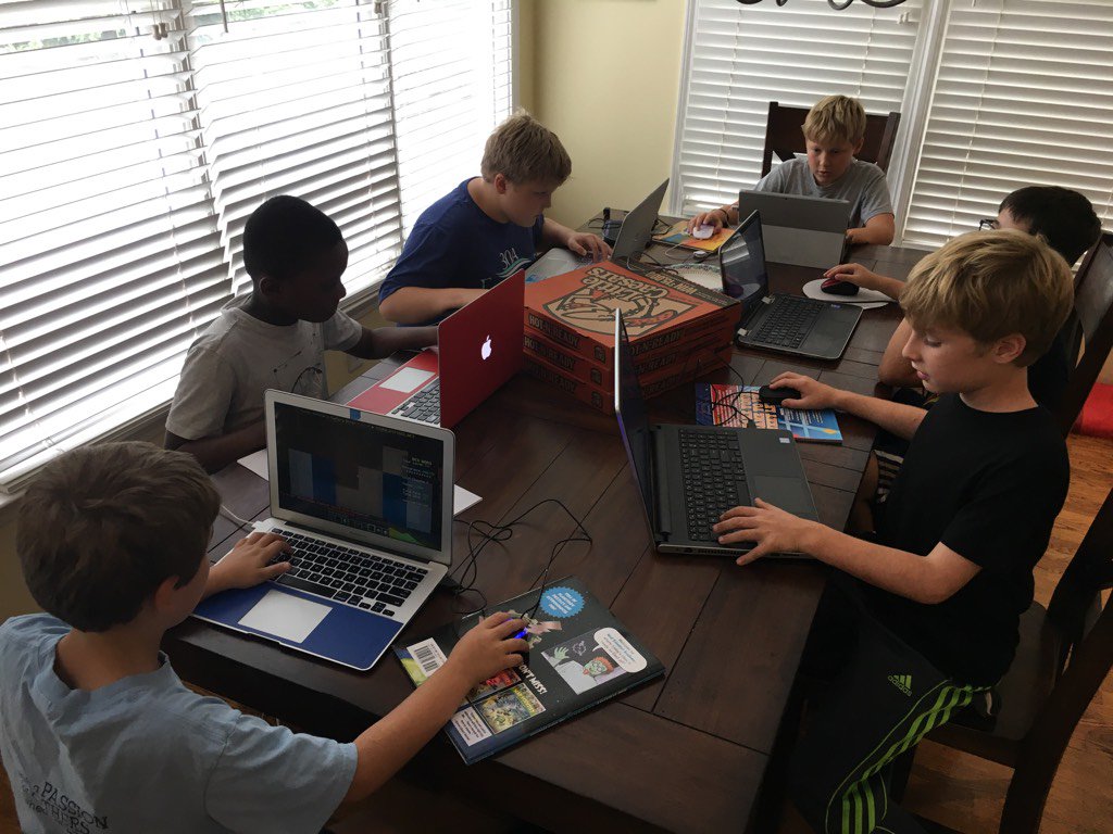No school (Thanks, Irma) so <a href="/littlecaesars/">Little Caesars Pizza</a> and Minecraft party.