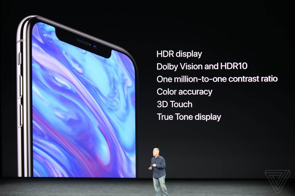 Apple анонсировала iPhone X. Огромный 5,8-дюймовый дисплей, HDR, OLED, 458 пикселей на дюйм.