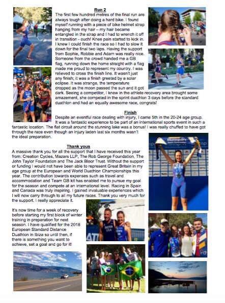 EmmaBeckwith12's tweet photo. 🇨🇦Race report for the World Duathlon Age Group Championships. Thanks for all the support. Here's what happened...🇨🇦 https://t.co/2R4mY51onk