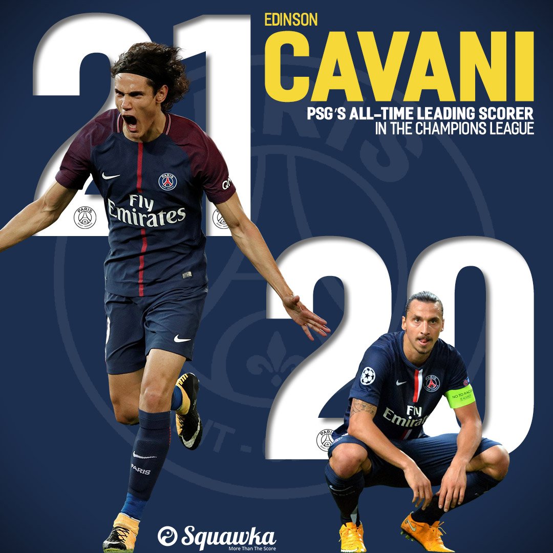 Squawka Edinson Cavani Is Now Psg S All Time Top Scorer In European Competition With 21 Goals There S A New King T Co P5q2enocb8 Twitter