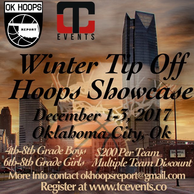 OKHoopsEvents's tweet image. Start your AAU season off right.   Be a part of the Winter Tip Off.  Grade 4th through 8th Boys and 6th through 8th Girls.