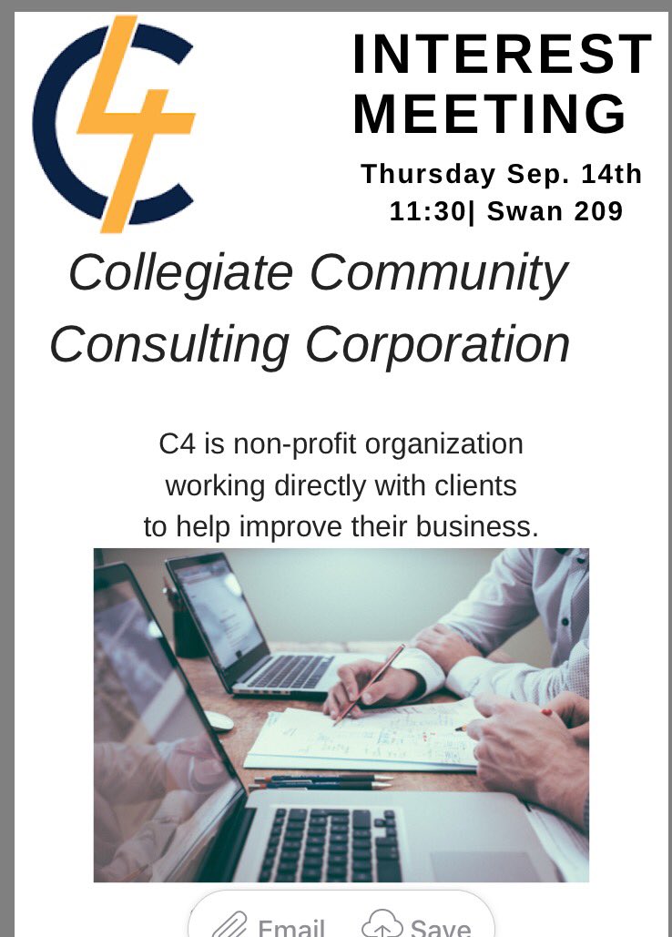 C4Associates's tweet photo. Interested meeting Thursday Sep. 14 th Swan 209!! Bring anyone who is interested. Laptops are needed 💻🎉 #Trellotraining #Consulting https://t.co/NdkLoVpHHh