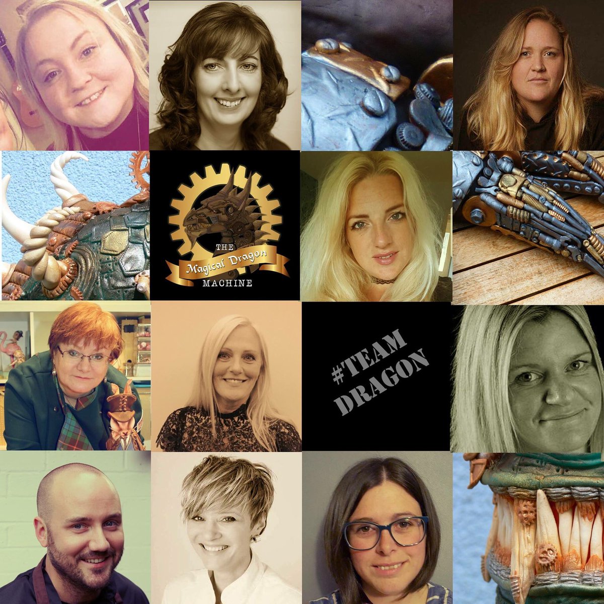 M4gicDragonMach's tweet photo. Here's our entire team of talented loons bringing our magical scrapyard scene to life. #teamdragon #teamtinker #teamfloral and #teamcritter https://t.co/neTJ0obKEy