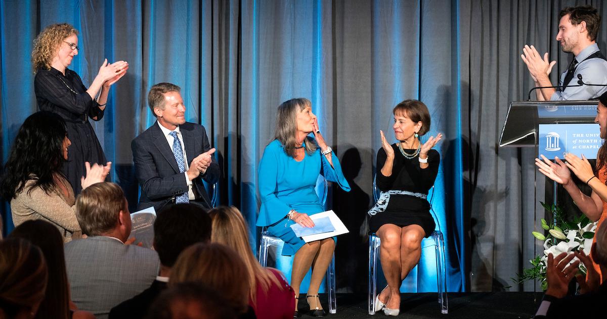 erinkbland's tweet photo. "Part of the soul that makes UNC the leading public university in America" boosted by Gillings' generosity #UNCad - https://t.co/Jz7ZXFz6zT https://t.co/xP1H9p0uS9