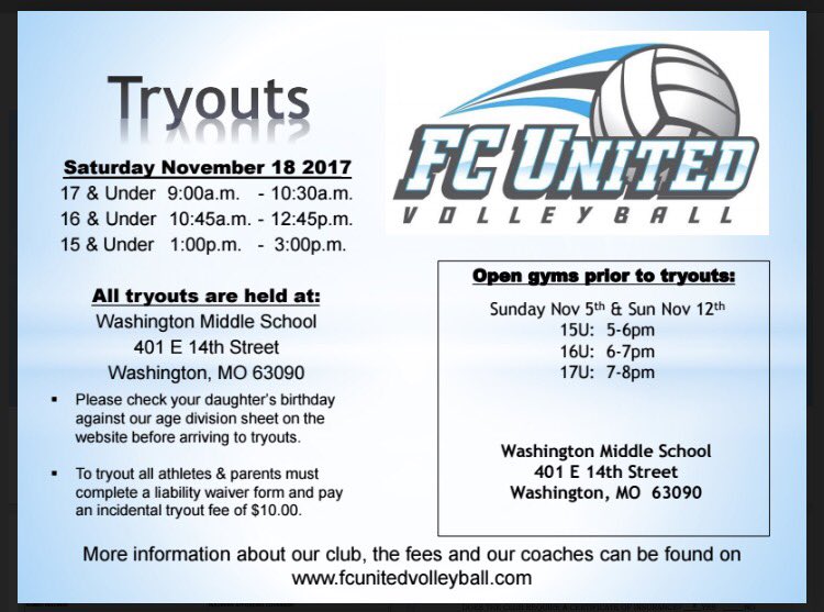 vb_fc's tweet image. Upcoming Open Gyms and Tryouts!!!