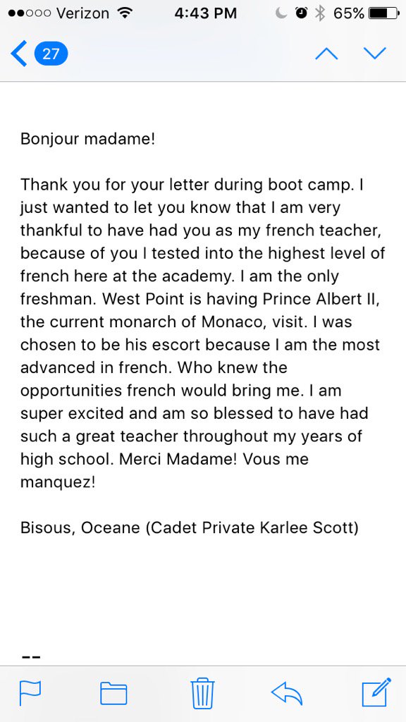 profdefrance's tweet photo. When a former @WKHSWolves student writes you a letter and makes it all worth it... #itsworthit https://t.co/ITglKJTRhj