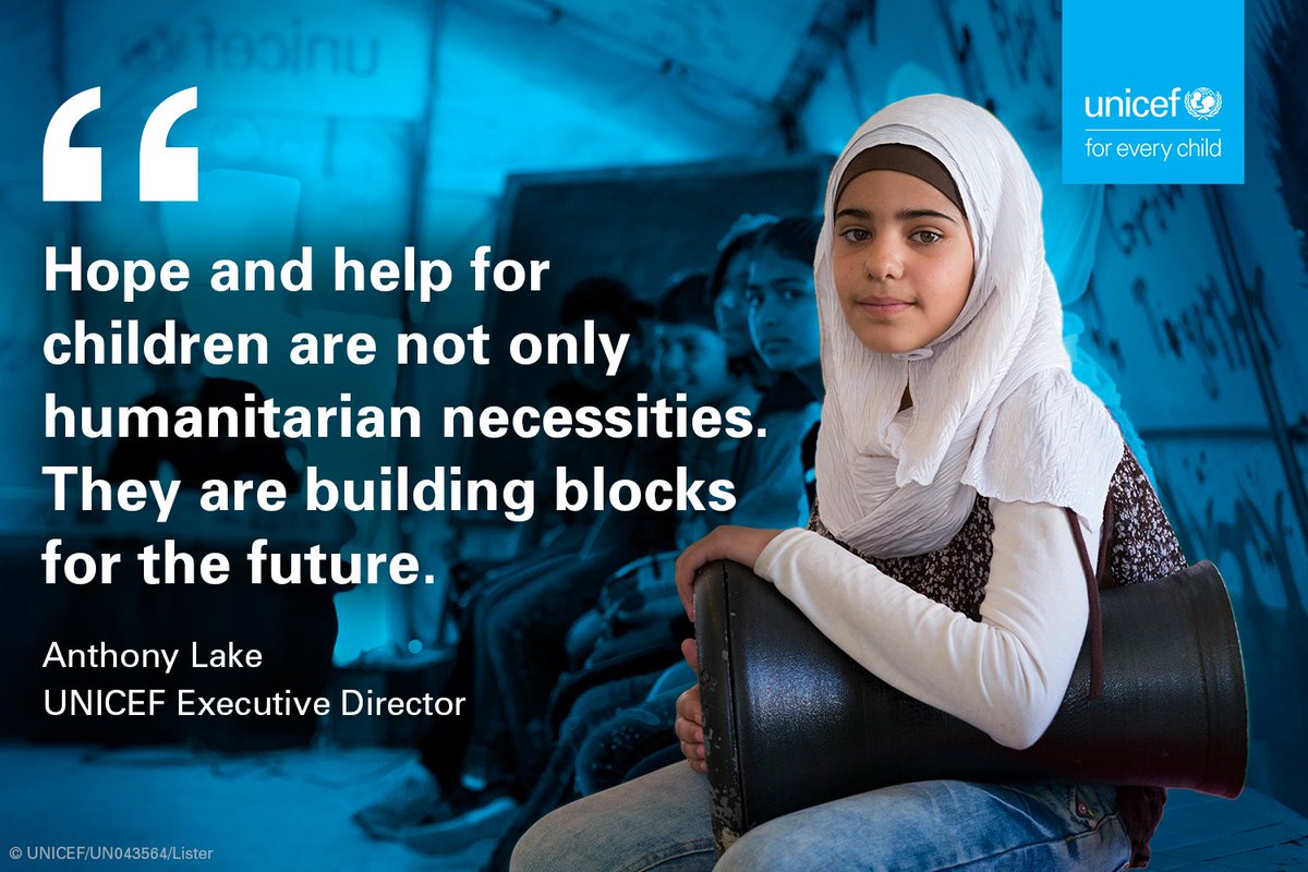 UNICEF's tweet image. #foreverychild, hope.