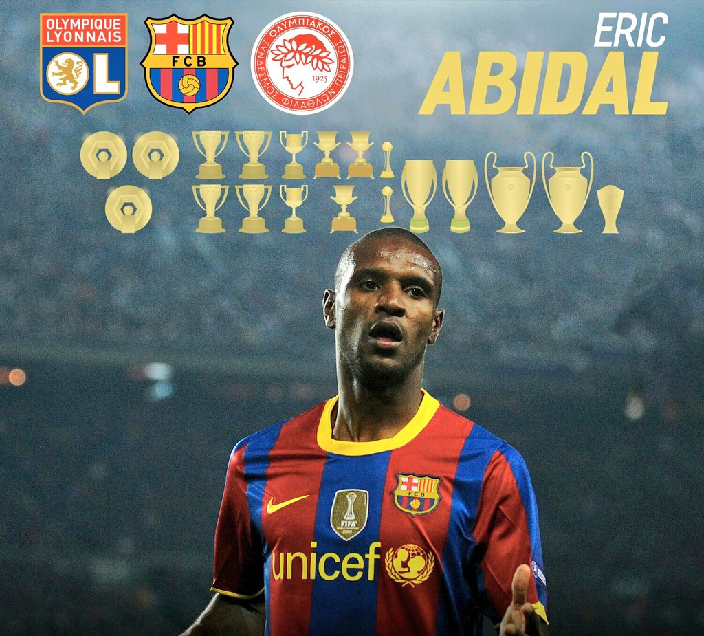 Happy 38th birthday to Éric Abidal.              18 career trophies in total. 