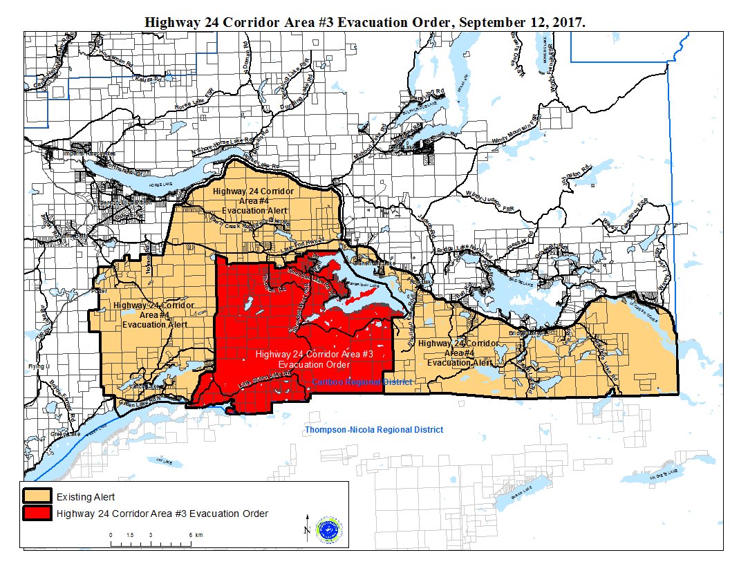 CaribooRD's tweet image. Partial downgrade to Hwy 24 Corridor evacuation order North Bonaparte area. Release: bit.ly/2xY0Suv Map: bit.ly/2wnJ6Qh