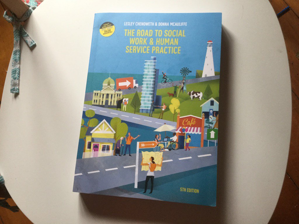 DonnaMcAuliffe2's tweet photo. Hot off the Press. Chenoweth &amp; McAuliffe 5th Edition. Road to Social Work and Human Service Practice. https://t.co/tOyLVg8EIZ