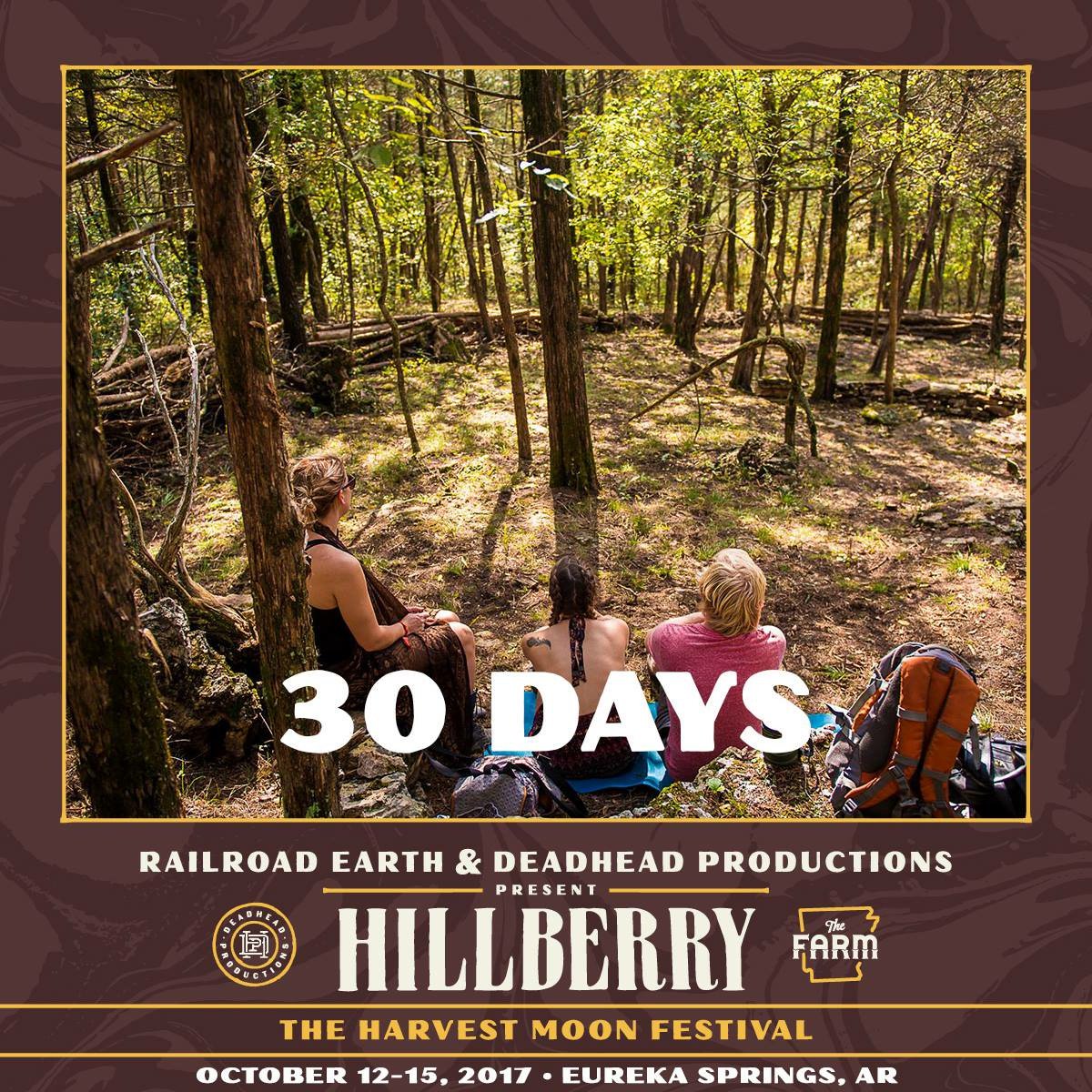 Only one month away, can you believe it? #Hillberry2017 is almost here folks! Photo: @jamie_seed #RailroadEarth #Ozarks #Arkansas