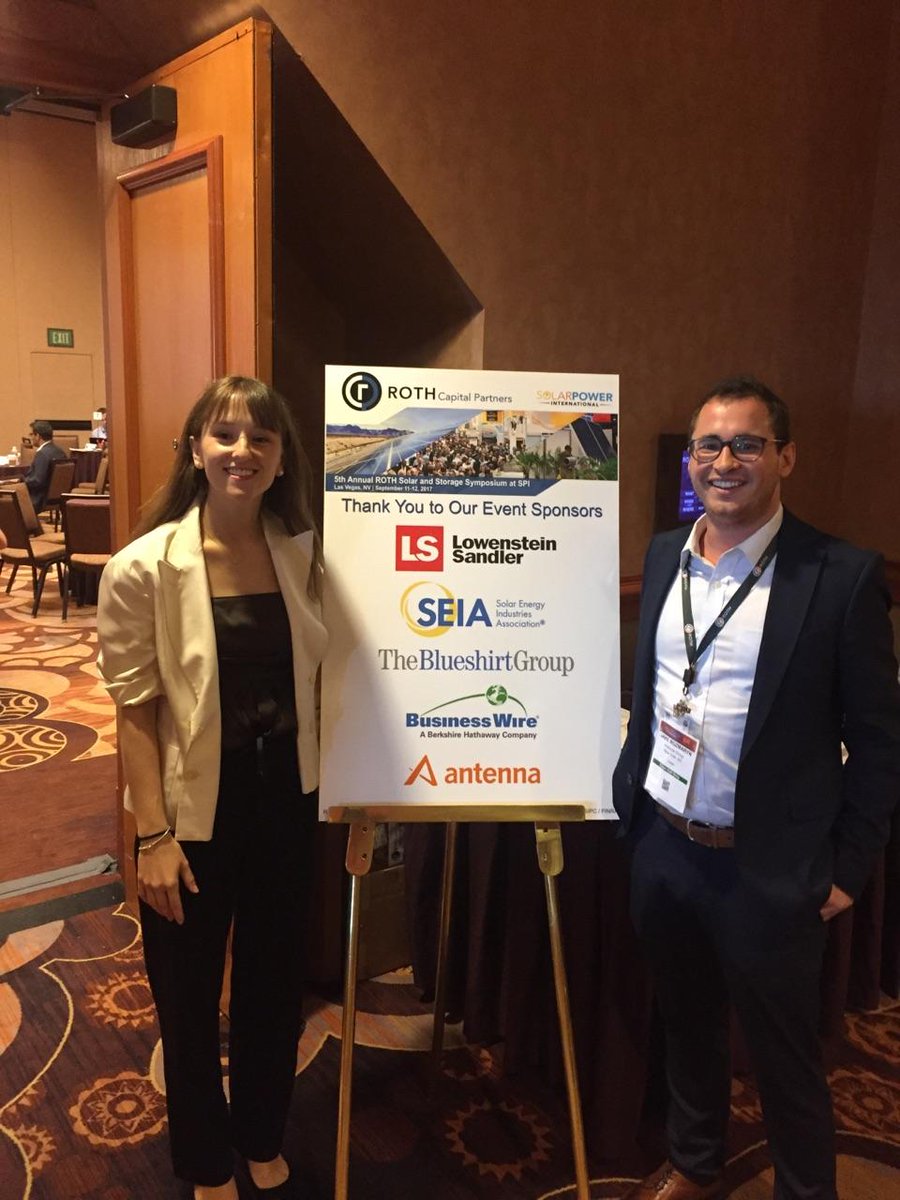 .<a href="/ecobrandit/">Eco Branding</a>'s <a href="/JakeRozmaryn/">Jake Rozmaryn</a> &amp; Lisa Nash are at <a href="/SPIConvention/">We're now RE+ Events</a>, the #solar industry's biggest show of the year! #SPIcon #SPI2017
