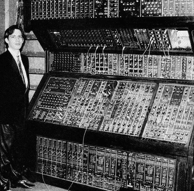 A young Hans Zimmer with his Moog modular system Happy 60th Birthday to the legendary   