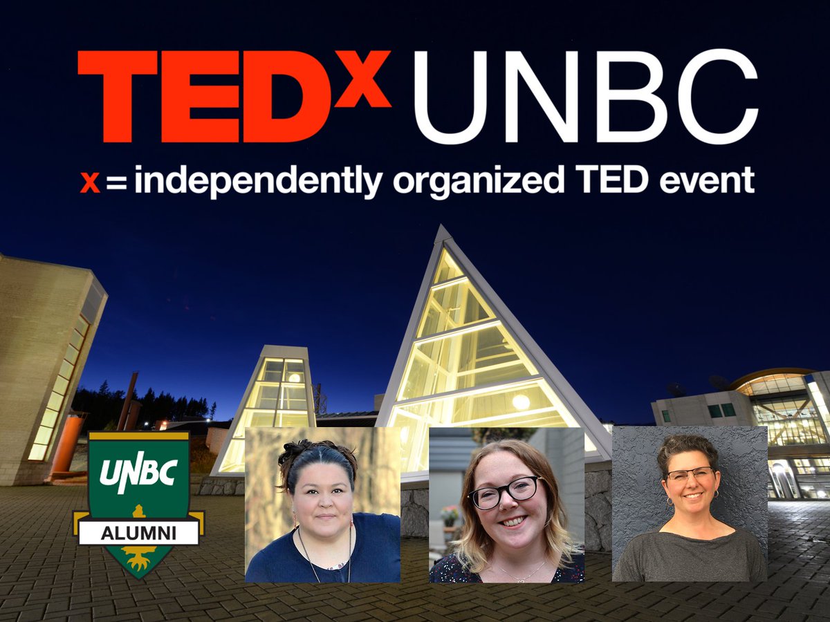 UNBCAlumni's tweet photo. Looking forward to @TEDxUNBC on Sept 30.  There are some fantastic UNBC alumni speaking, incl. @Leona_Prince1 and @CorRams!  #ThisIsUNBC https://t.co/ExDtzivbNl