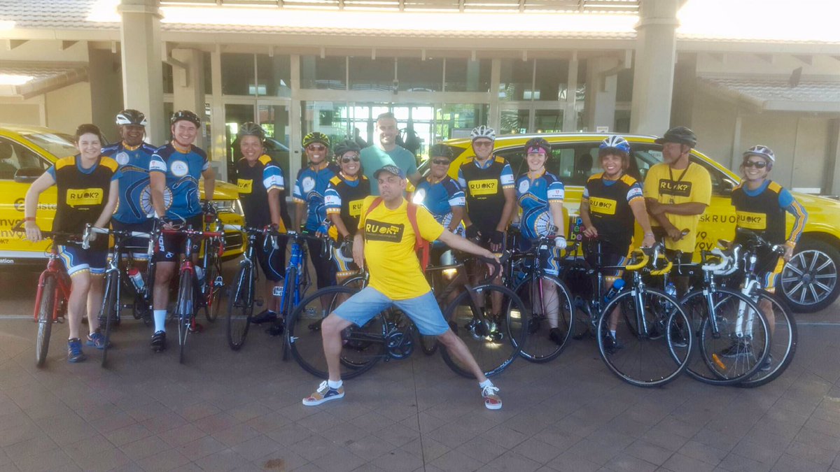ruokanyday's tweet photo. The #convoconvoy has reached its final destination in Cairns! Thanks to the Wuchopperen Warriors for the welcome! #ruokday https://t.co/sumtxBIe4L