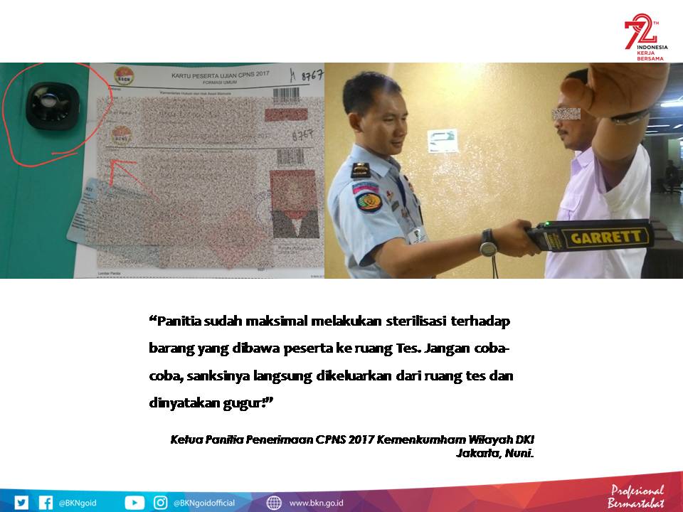 [PENTING] Bagi pelamar yang ketahuan membawa barang yang dilarang saat akan tes SKD, akan langsung didiskualifikasi. #CPNS
