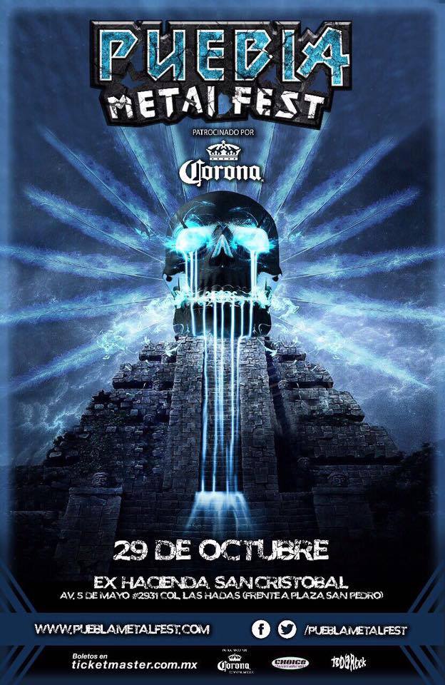 Llega a Puebla el festival de metal más imponente que se haya hecho hasta ahora. ¿Emocionados?
Puebla Metal Fest.
29 de Octubre.